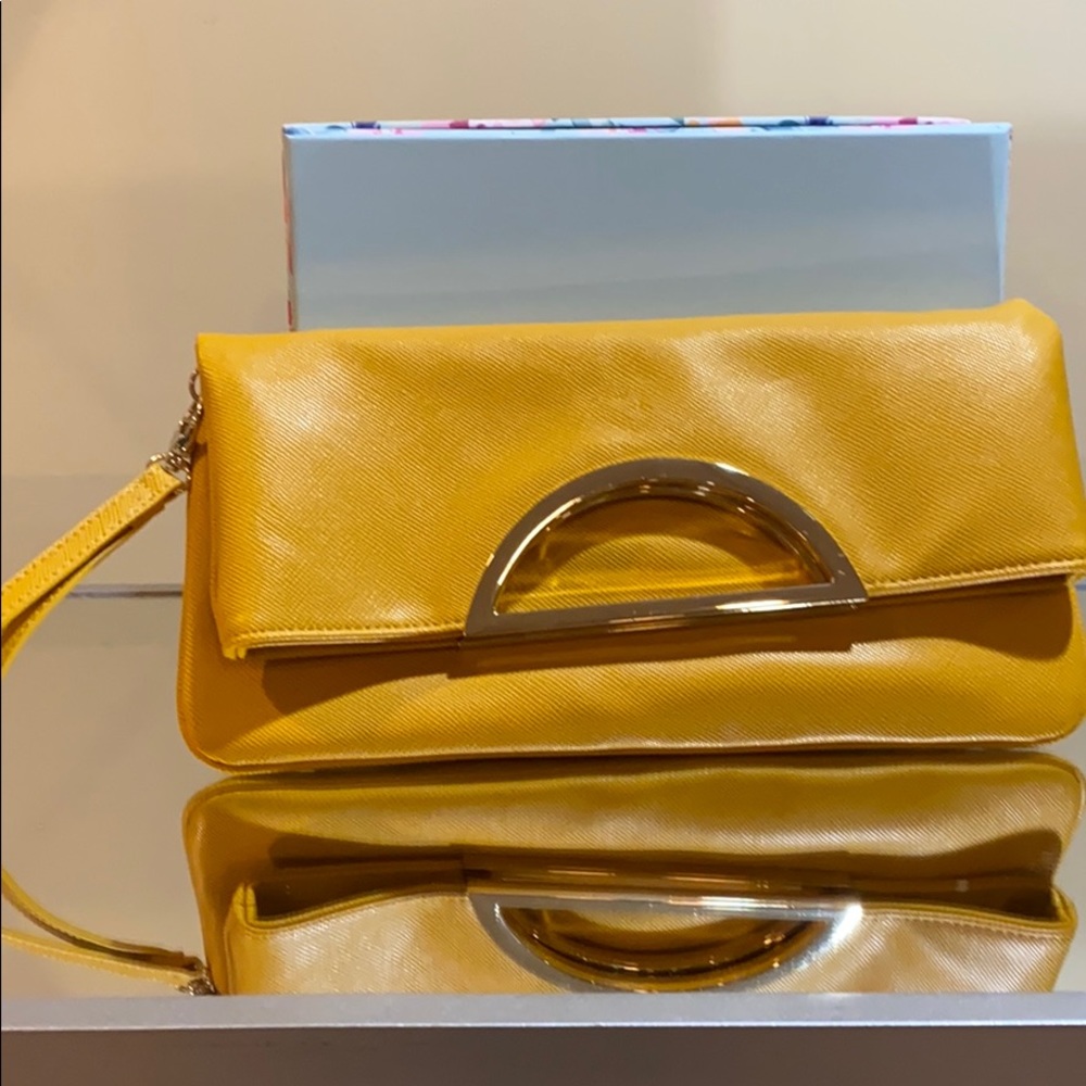 WHBM leather Clutch